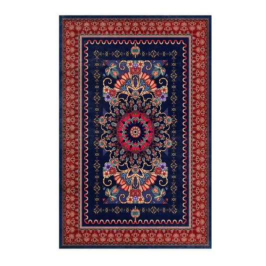 Tapis Classique Crème & Or – Décor Floral Raffiné