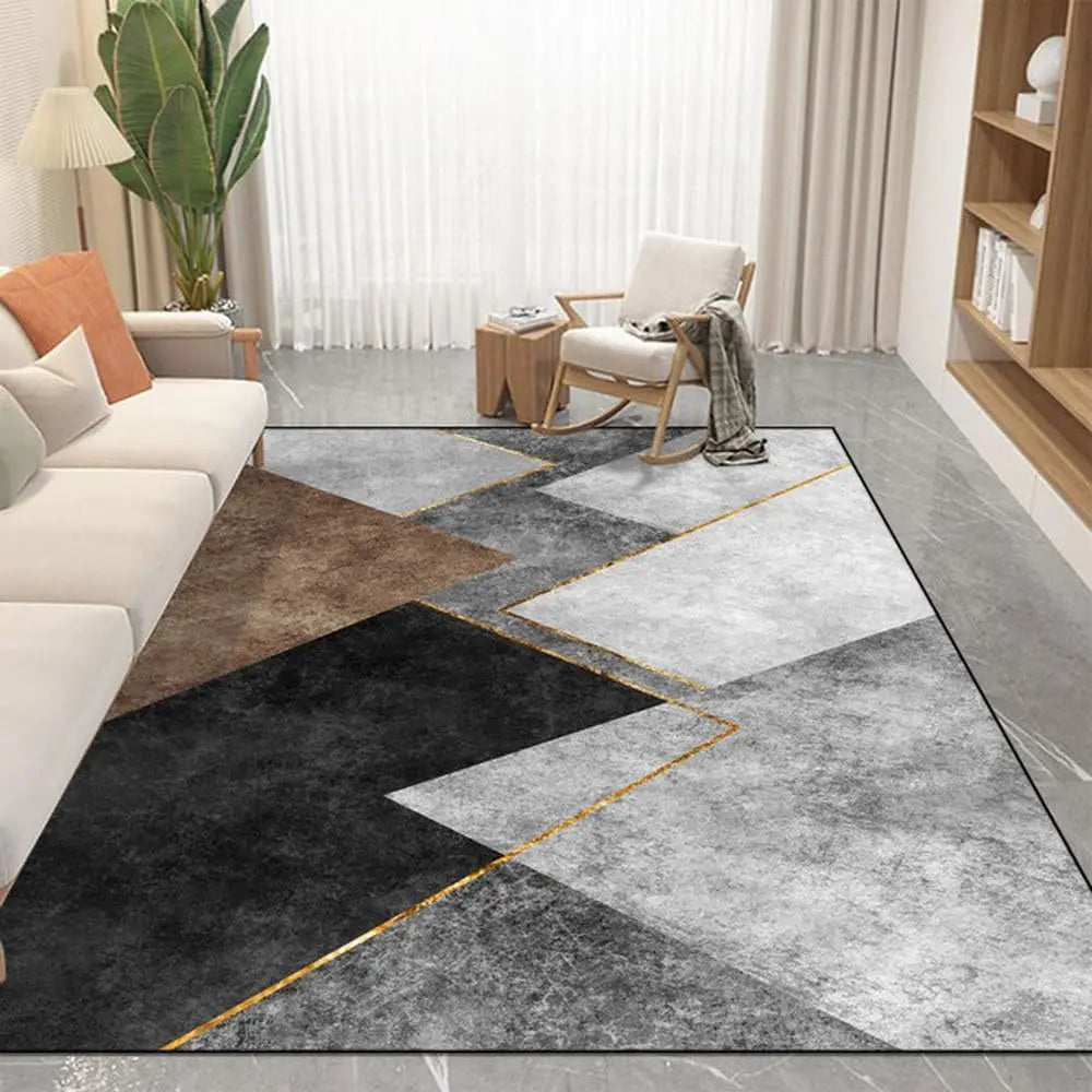 Tapis Art Déco Moderne – Fusion de Style et Confort