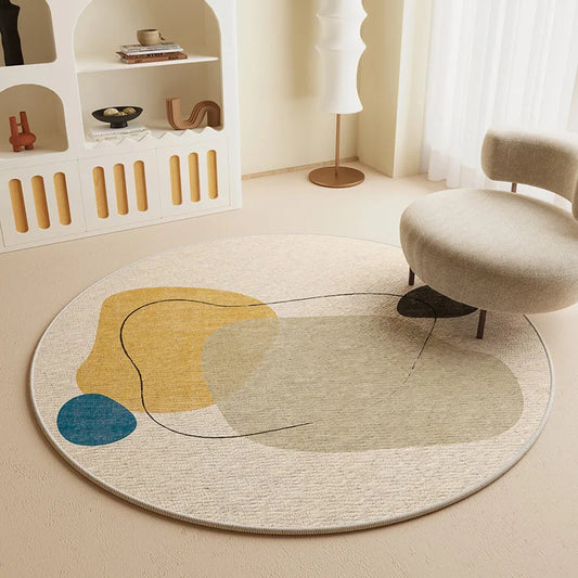 Tapis Rond "L'Atelier" – Formes Abstraites & Design Archi