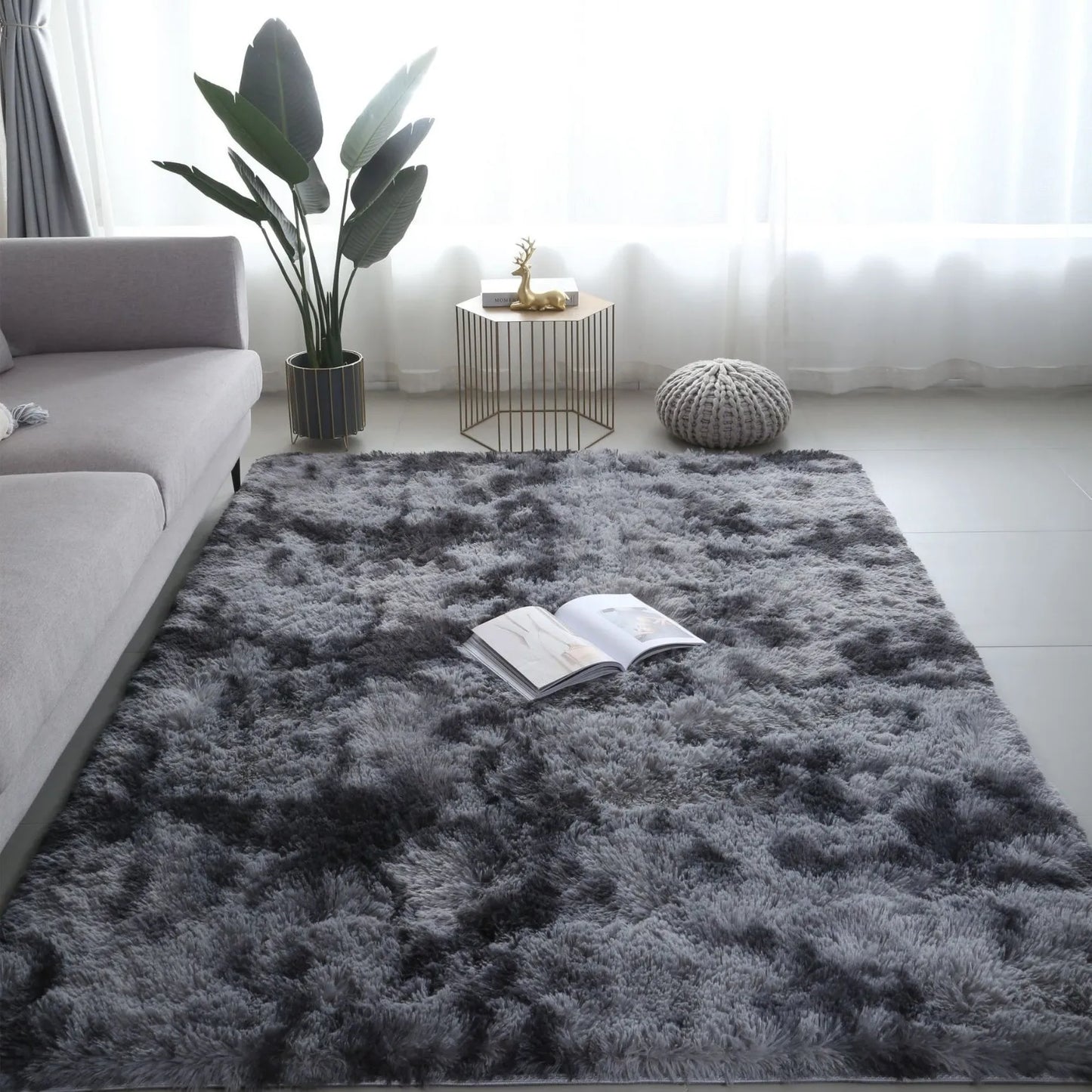 Tapis Classique Gris et Noir