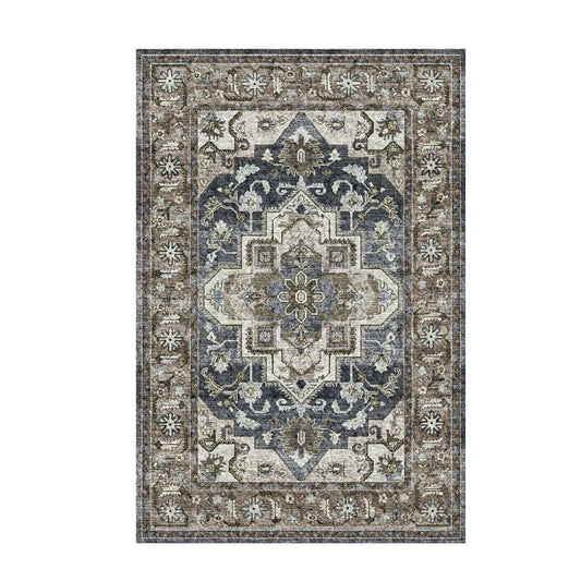 Tapis Vintage Fleuri – Ambiance Nature et Élégance