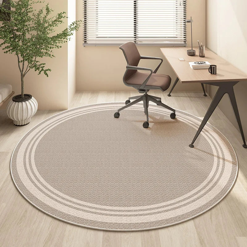 Tapis de Bureau "Horizon" – Beige Sable & Design Circulaire